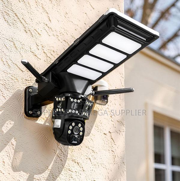 4g PTZ Colored Night Vision Solar Camera With Led Solar Street Light