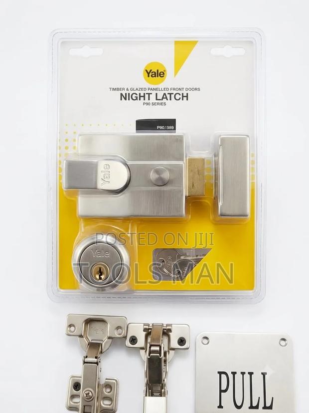 Original Yale P90 Series Night Latch - Satin Nickel Door Lock.