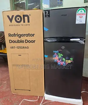 Von Double Door Fridge 125litres