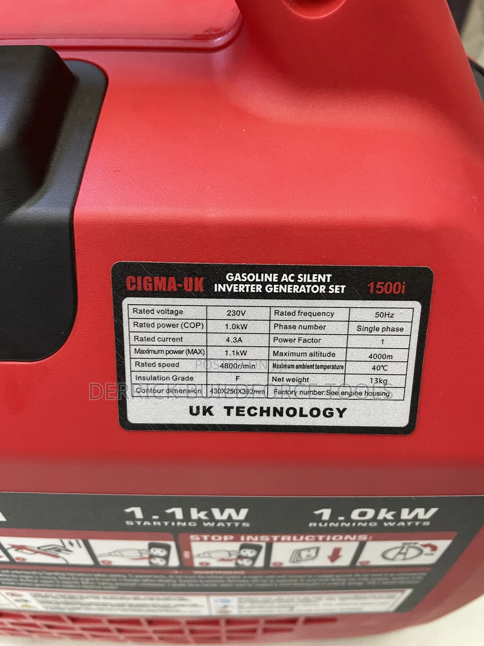 Cigma-Uk 1500i Silent Inverter Gasoline Generator