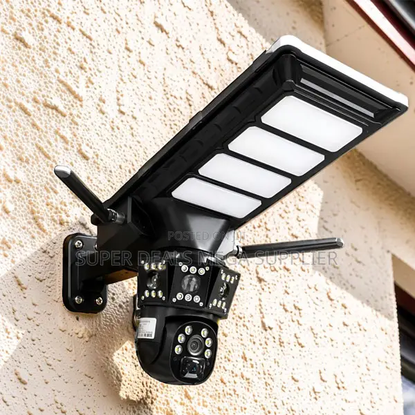 4g PTZ Audio Recording Solar Camera With Led Solar Street Light