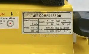 Doge Usa 300l Electric Air Compressor 4hp Motor Single Phase 3 Piston