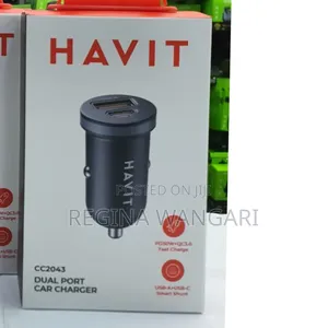 Havit Cc2043 *30w* Type C Usb Dual Port Car Charger Now Available