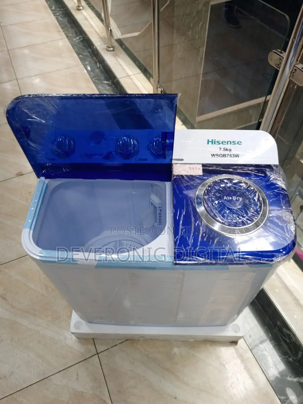 Hisense Washing Machine Twin Tub 7.5kgs