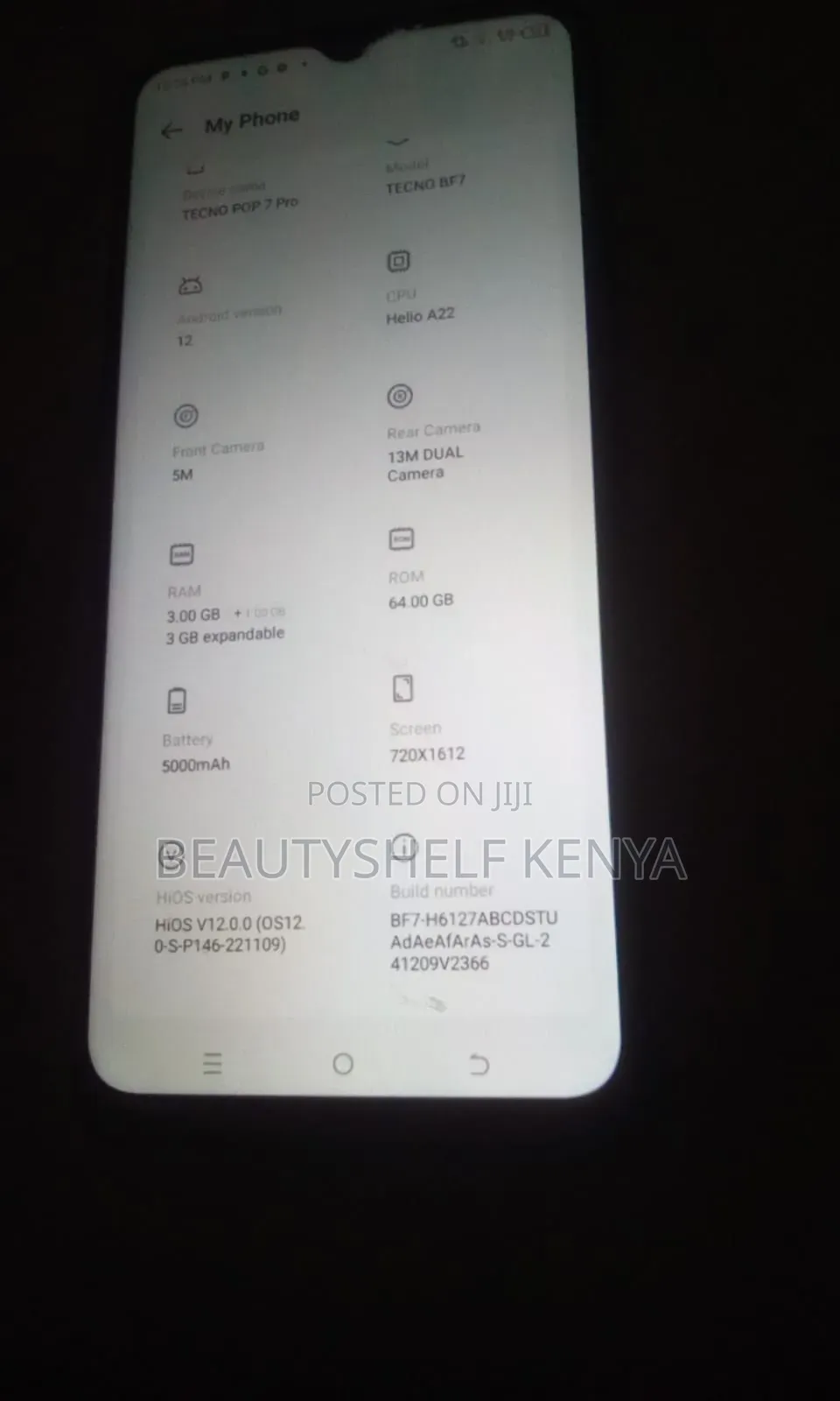 Tecno Pop 7 Pro 64 GB Black