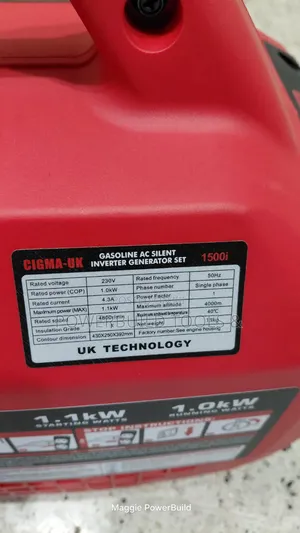 Cigma Uk 1500i 1.5kw Silent Inverter Generator
