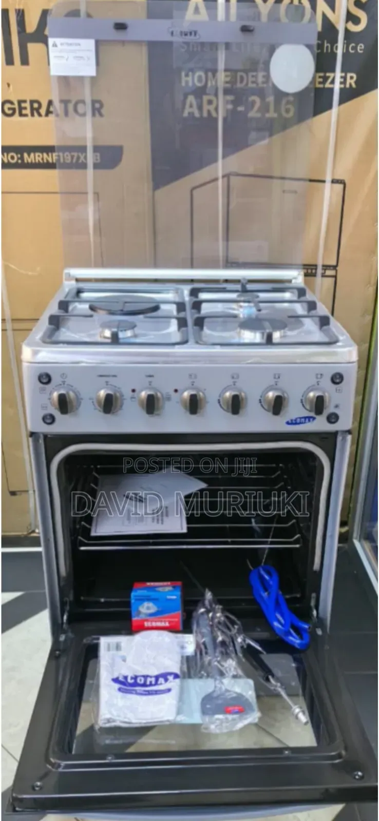 Ecomax Standing Cooker 60×60 3g + 1 Electric Hot Plate Electric