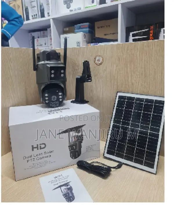 Hd 4mp 4g Solar CCTV Camera – Dual Lens, Color Night Vision