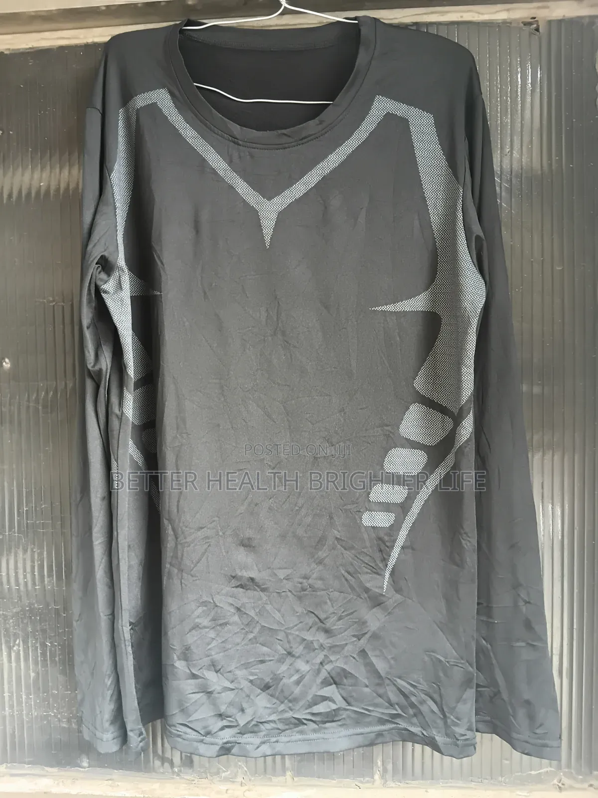 Men's Long Sleeve Workout T_shirt_lightweight Compression Fit