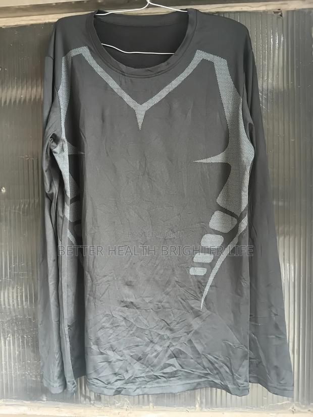 Men's Long Sleeve Workout T_shirt_lightweight Compression Fit