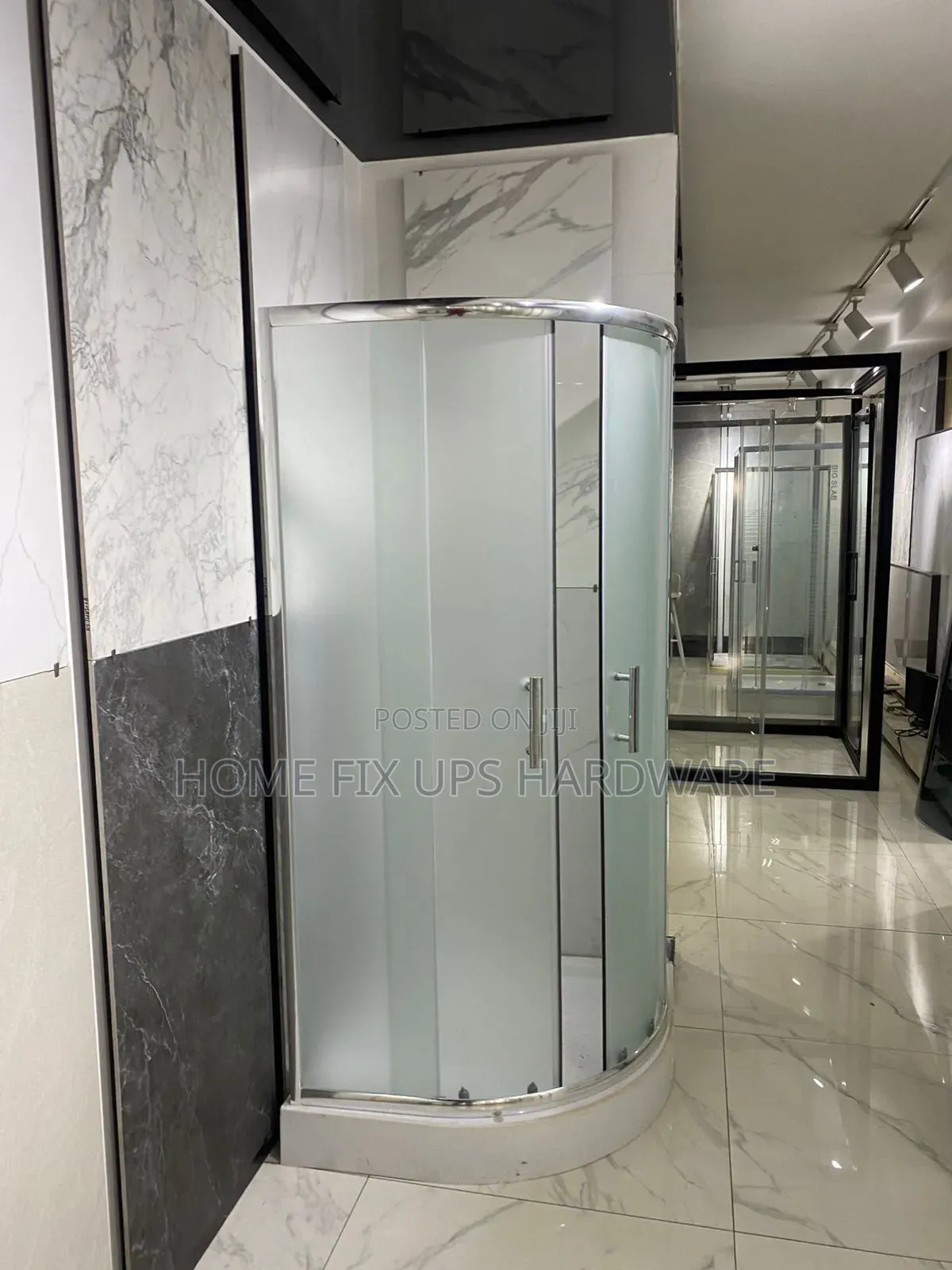 Frosted Semi Circular Shower Cubicle