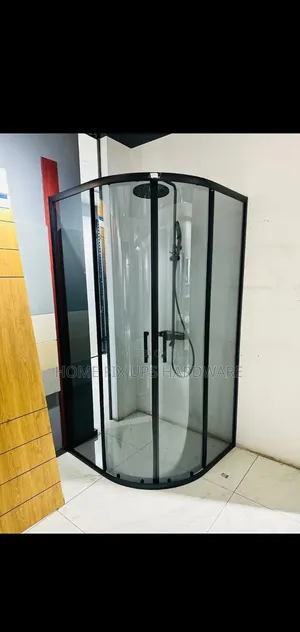 Black Semi Circular Shower Cubicles