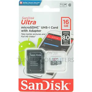 Sandisk Ultra Microsd Class 10 80mbps 16gb Without Adapter