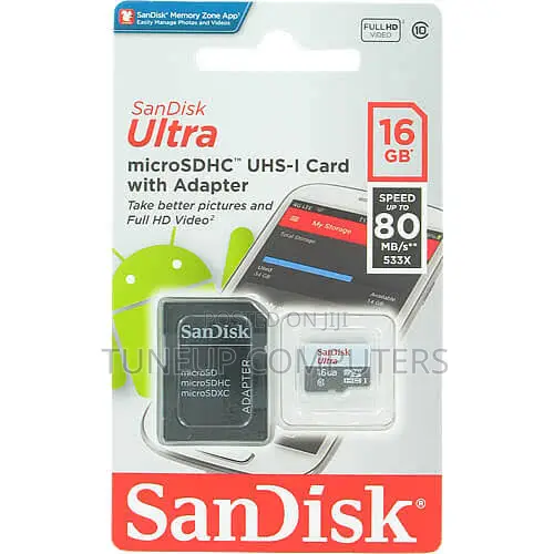 Sandisk Ultra Microsd Class 10 80mbps 16gb Without Adapter
