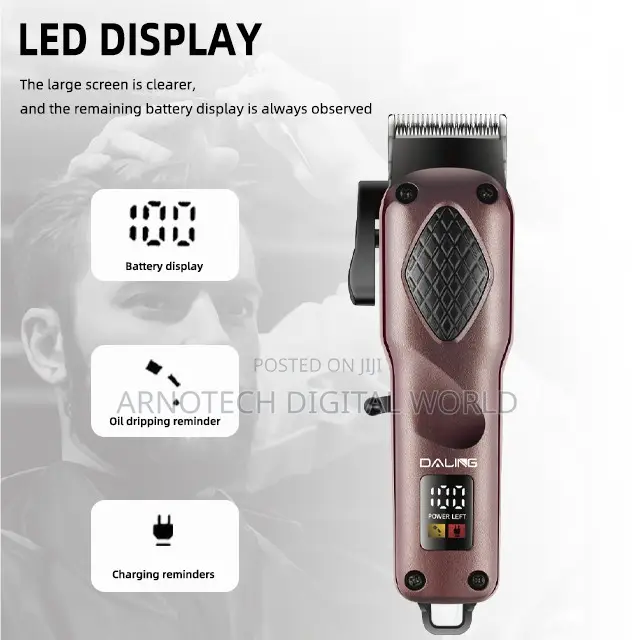 Daling Dl-1928professional Hairclipper With Adjustable Cutting Length