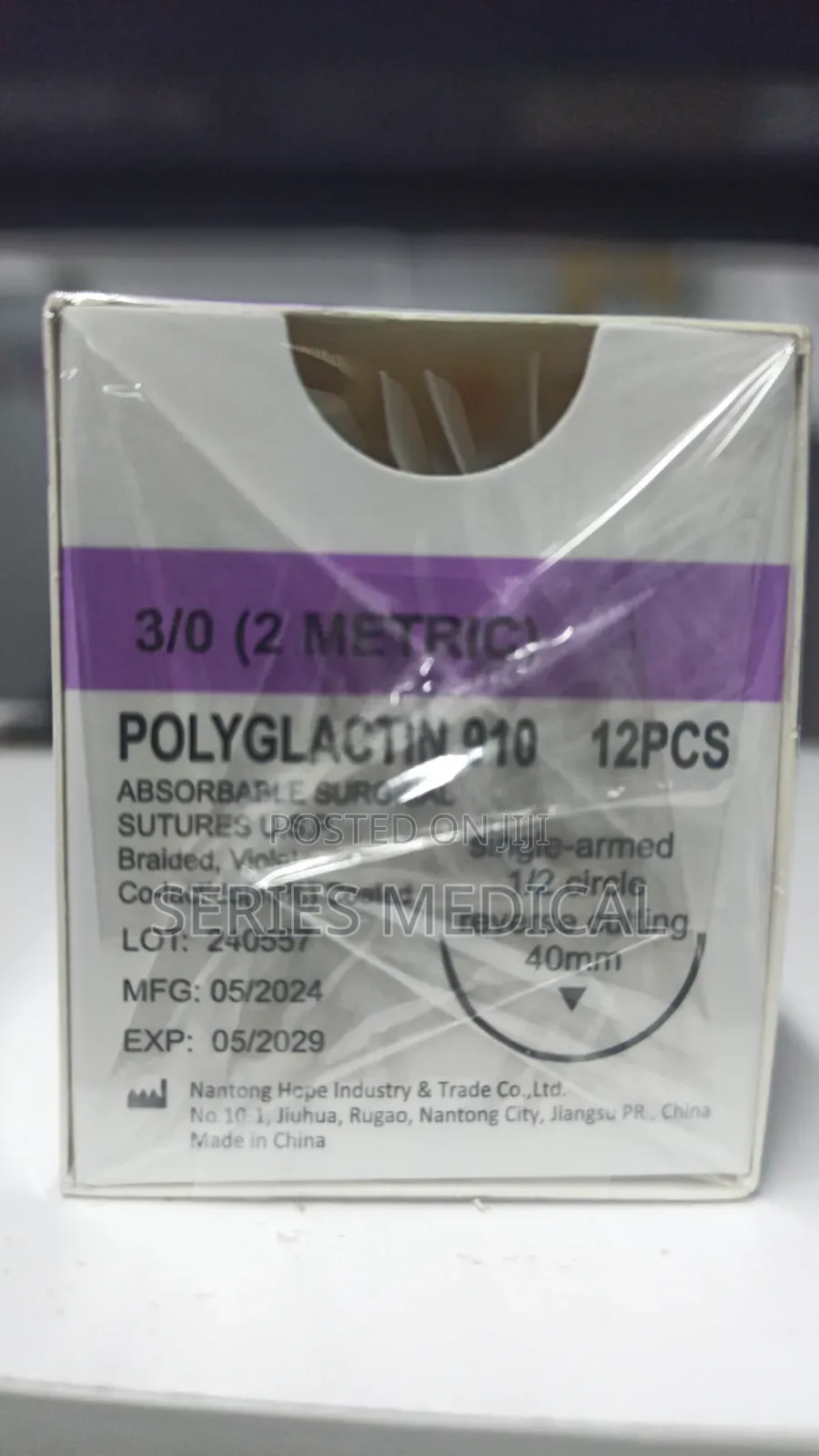 Polyglactin 3-0 Reverse Cutting
