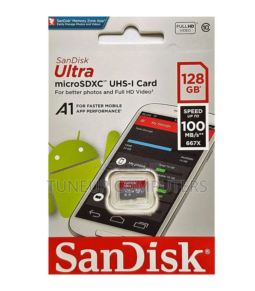 Sandisk Ultra Microsd Class 10 100mbps 128gb Without Adapter