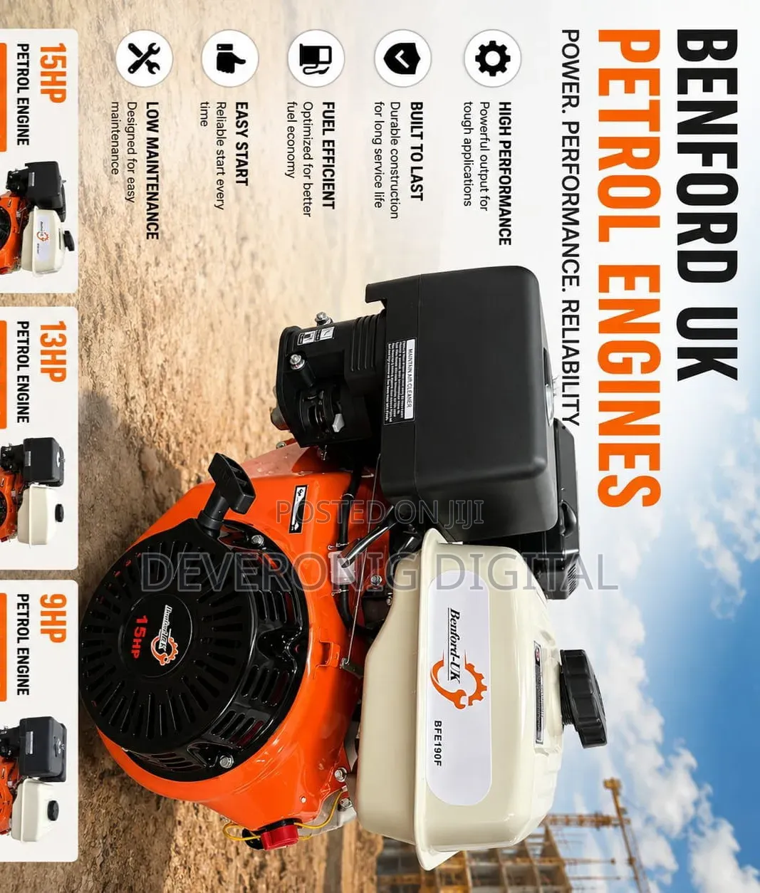 Benford Uk Petrol Engines 15hp 13hp 9hp