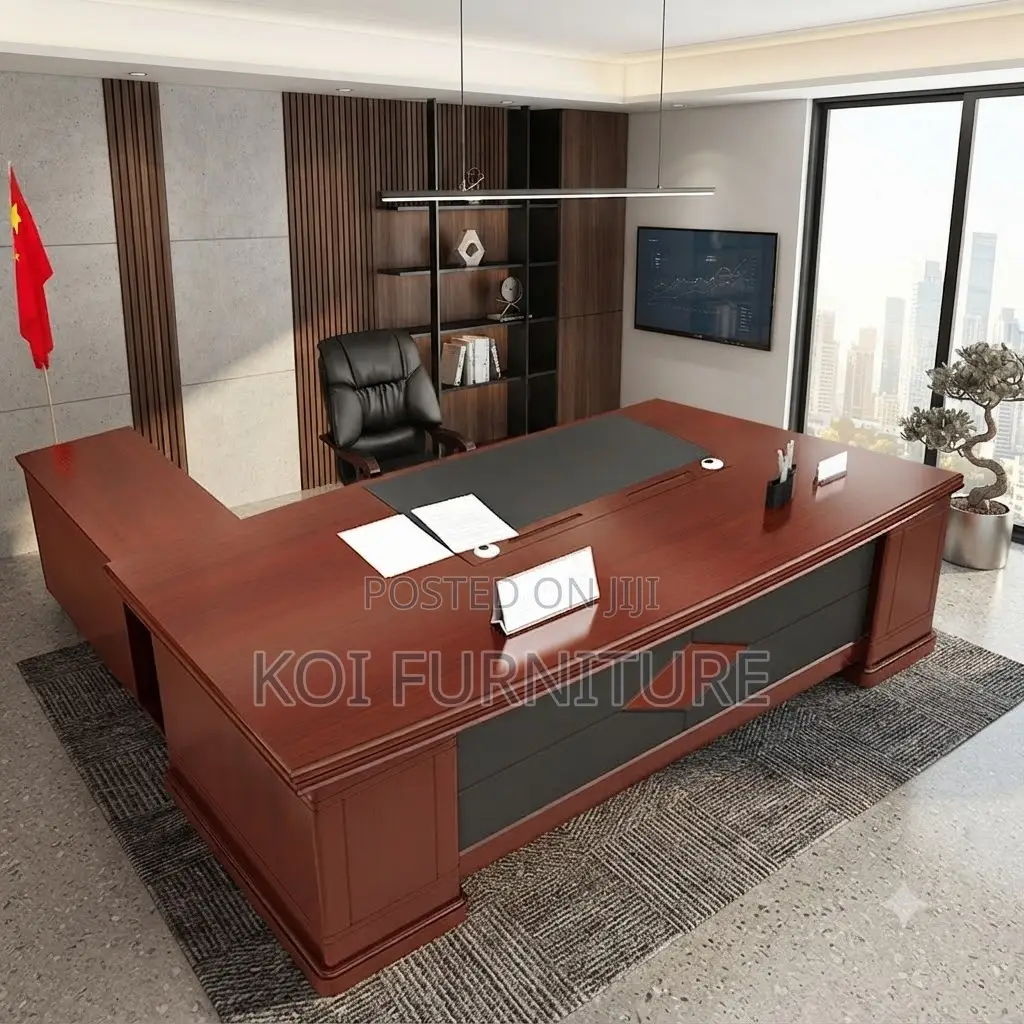 Office Desk; 1.6 Meters Ergonomic Executive Mahogany Desk