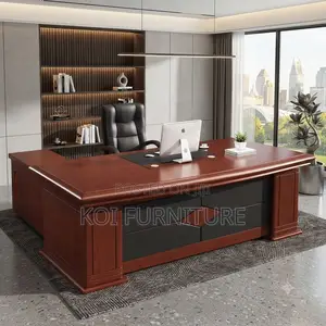 Office Desk; 1.6 Meters Ergonomic Executive Mahogany Desk