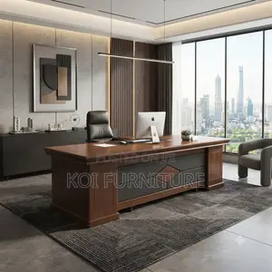 Office Desk; 1.6 Meters Ergonomic Executive Mahogany Desk