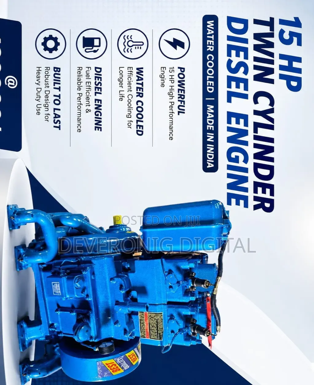 15hp Twin Cylinder Diesel Engine