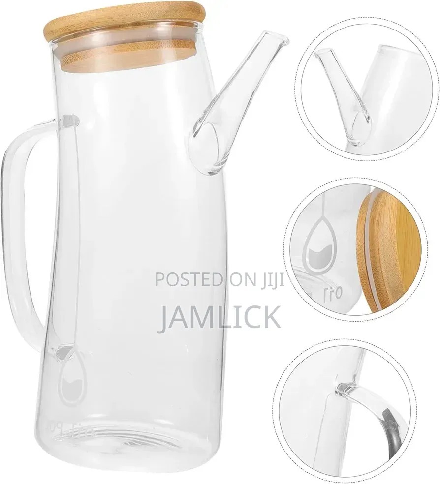 700ml Curved Glass Oil Dispenser – Hk