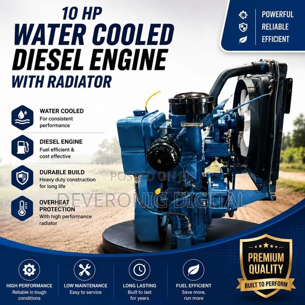 10hp Water Cooled Diesel Engine With Radiator