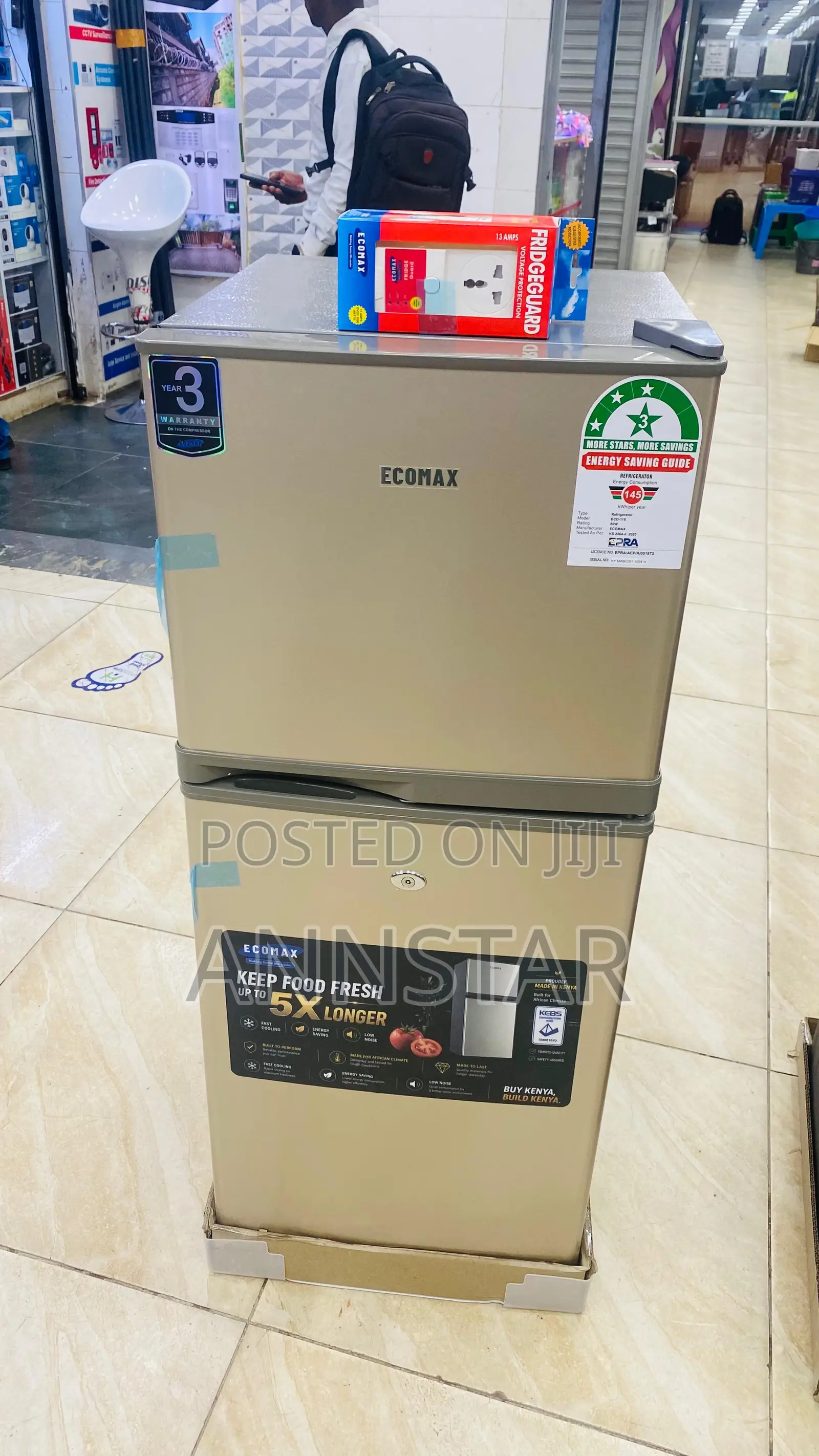 Ecomax 118l Double Door Fridge