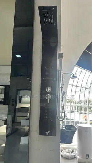 Manual Shower Tower Panel Black