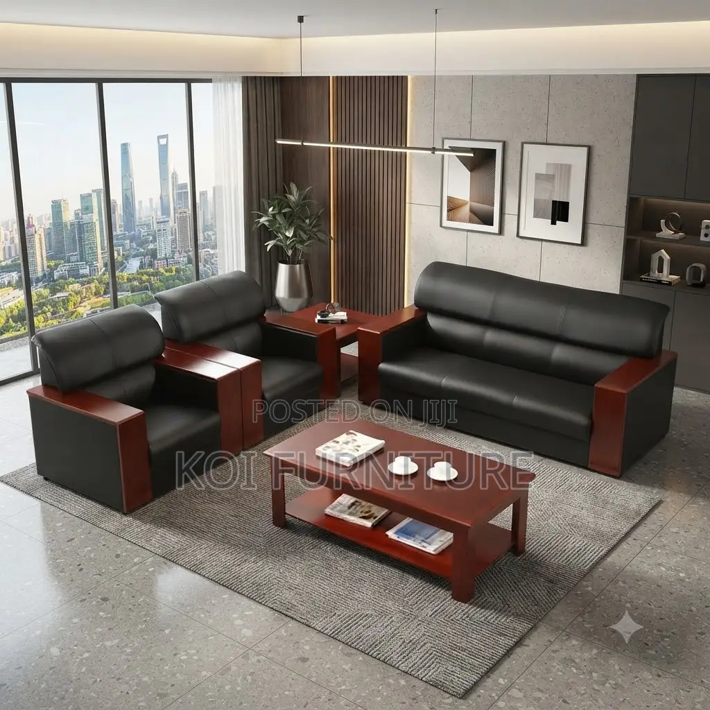 Office Sofas; Five Seaters Ergonomic Functional Offce Sofa Set