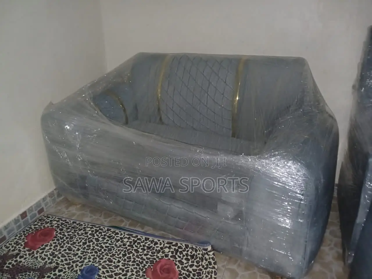 Luxury 7-Seater Sofa Set – Grey Gold | Used