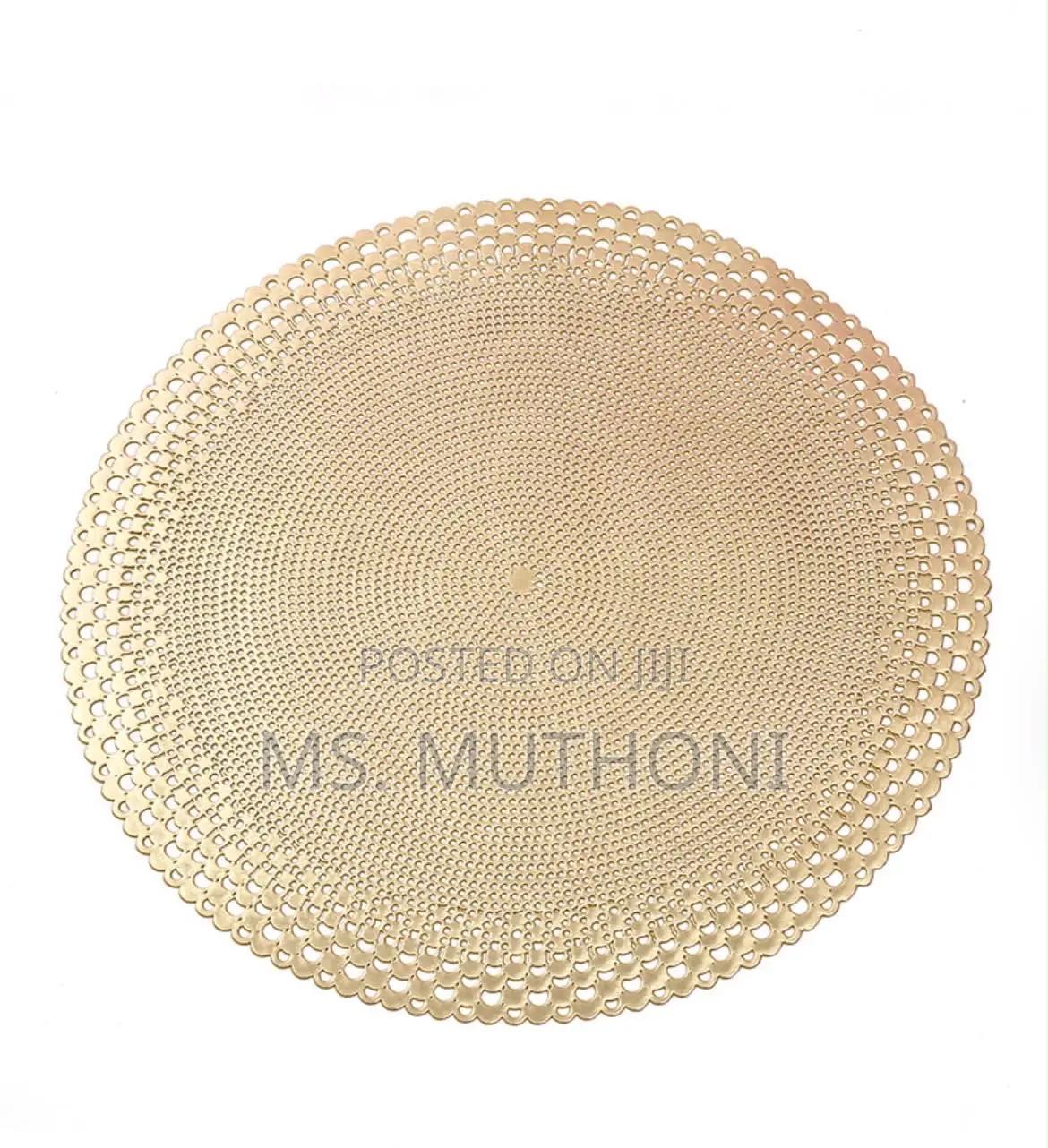6pcs 38 Cm Table Mats With a Golden Stamping