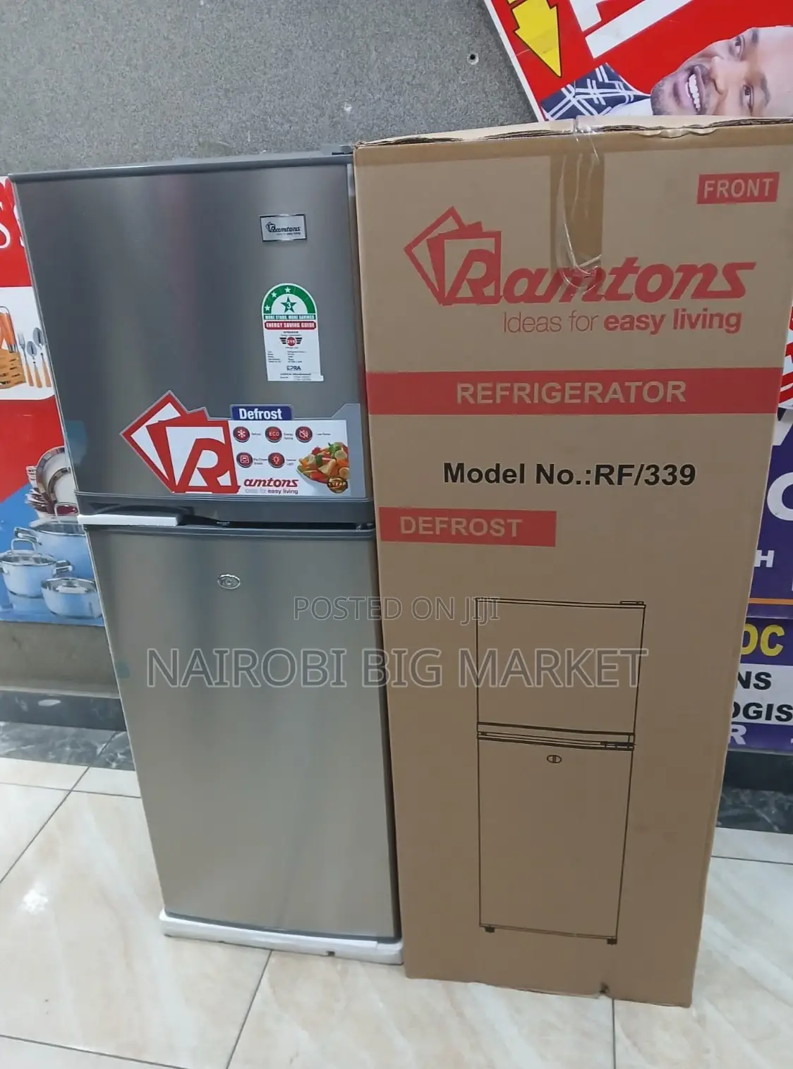 Ramtons 138litres Doubledoor Fridge