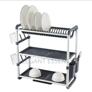 *Premium Quality 3tier Aluminium Dish Drainer*-Silver