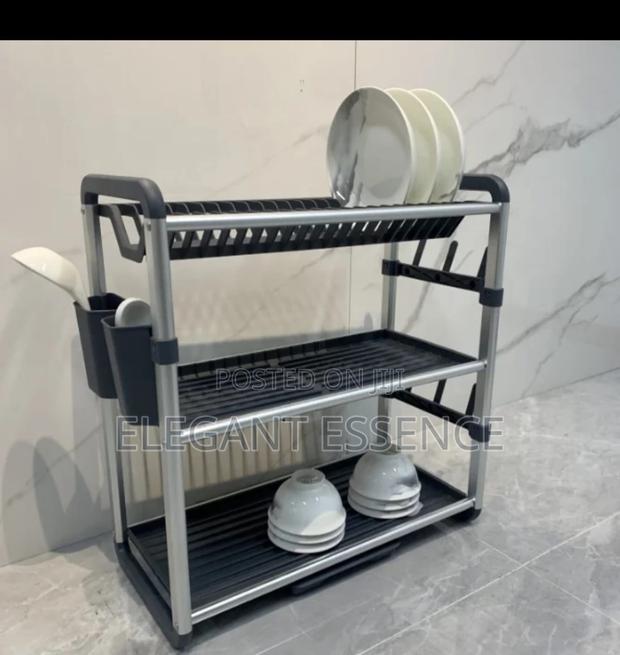 *Premium Quality 3tier Aluminium Dish Drainer*-Silver - thumbnail 3