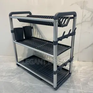 *Premium Quality 3tier Aluminium Dish Drainer*-Silver