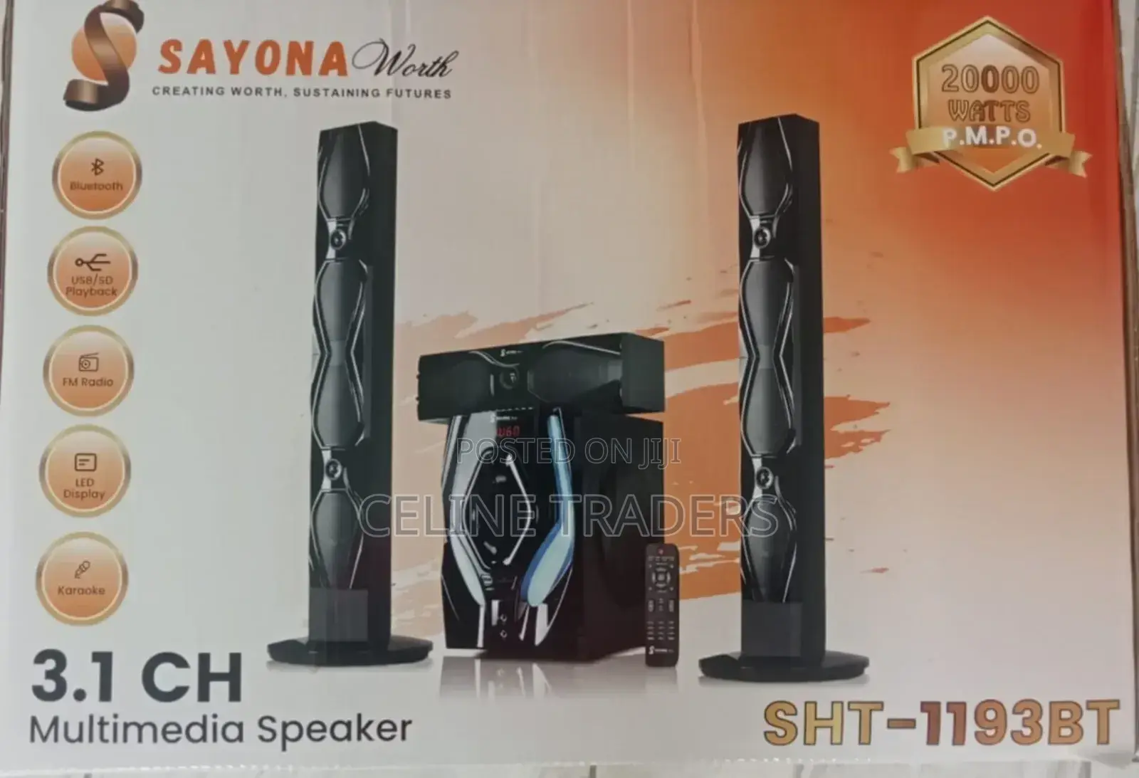 Sayona Tallboy 3.1 Channel Sound System