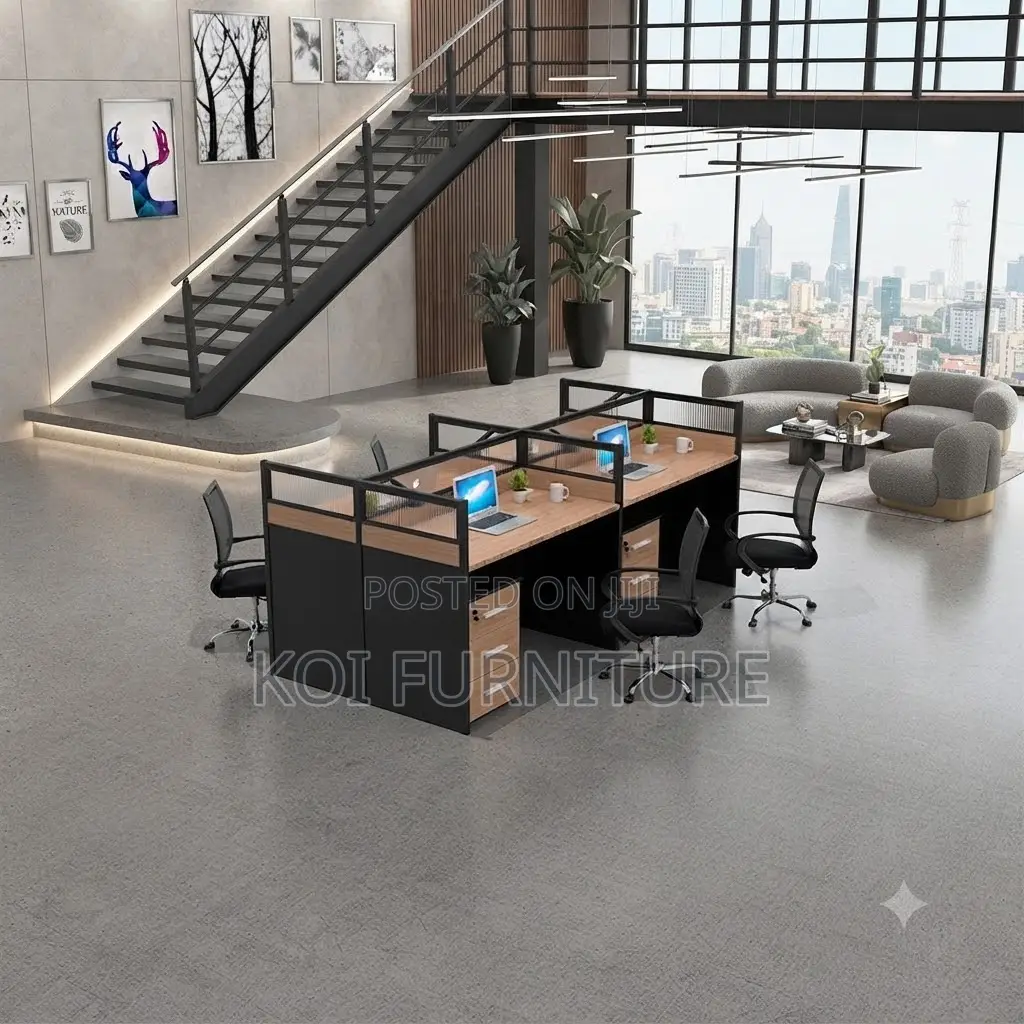Office Workstation; Four Users Office Partitioned Workstation