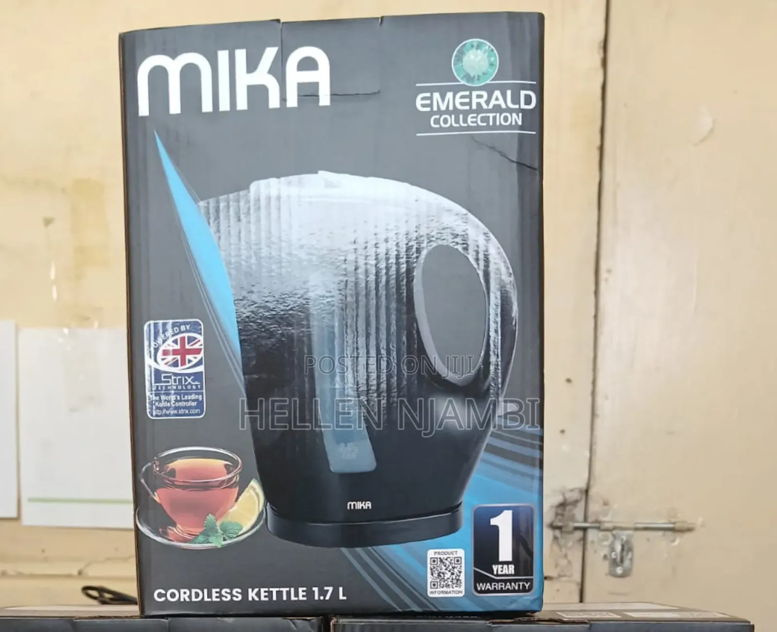 Mika Cordless Kettle 1.7 L Black