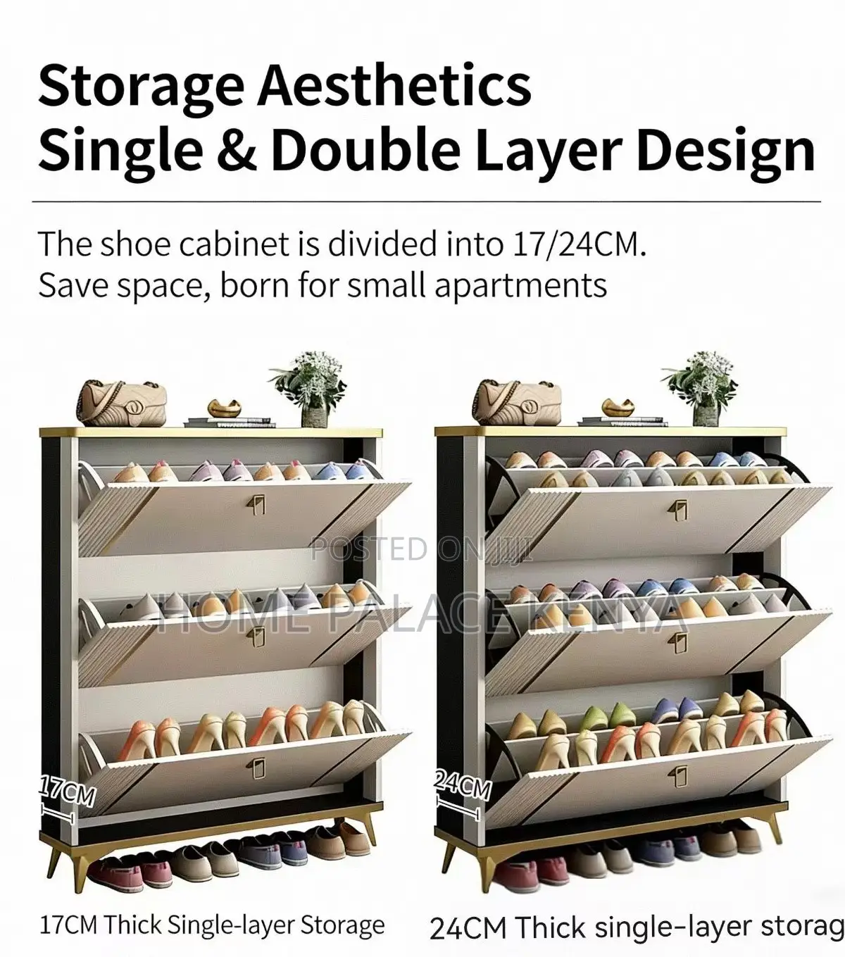 Shoe Rack: Luxury Slim Line Large Capacity Shoe Storage
