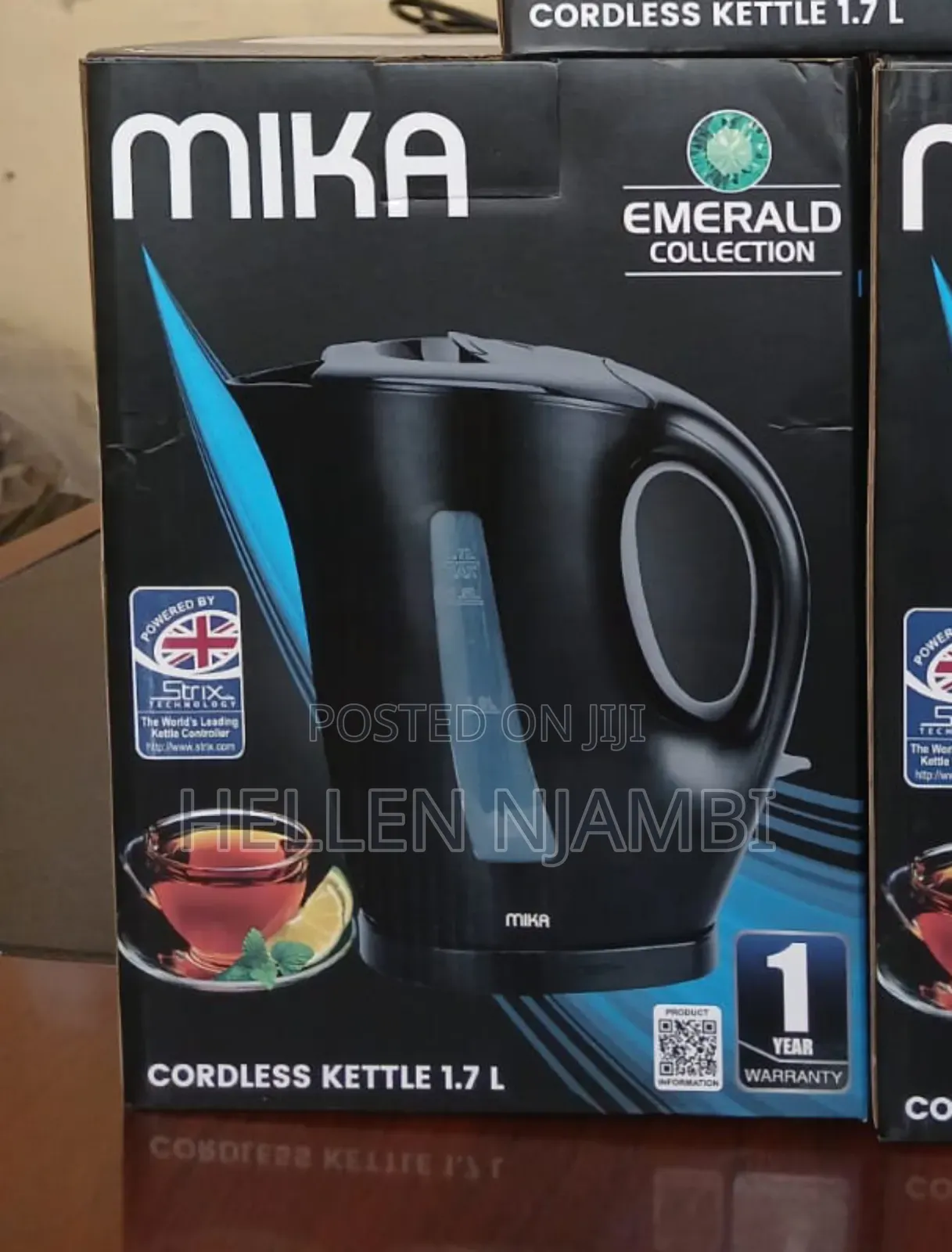 Mika Cordless Kettle 1.7 L Black