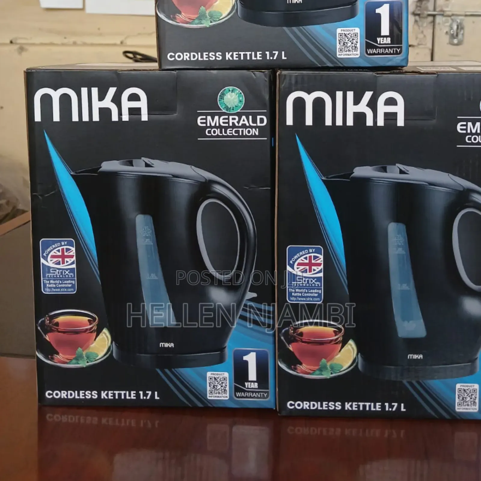 Mika 1.7ltr Cordless Electric Kettle