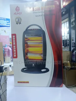 Nunix Hd1250 Ceramic Quartz Room Heater, Black 