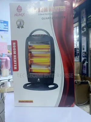 Nunix Hd1250 Ceramic Quartz Room Heater, Black 