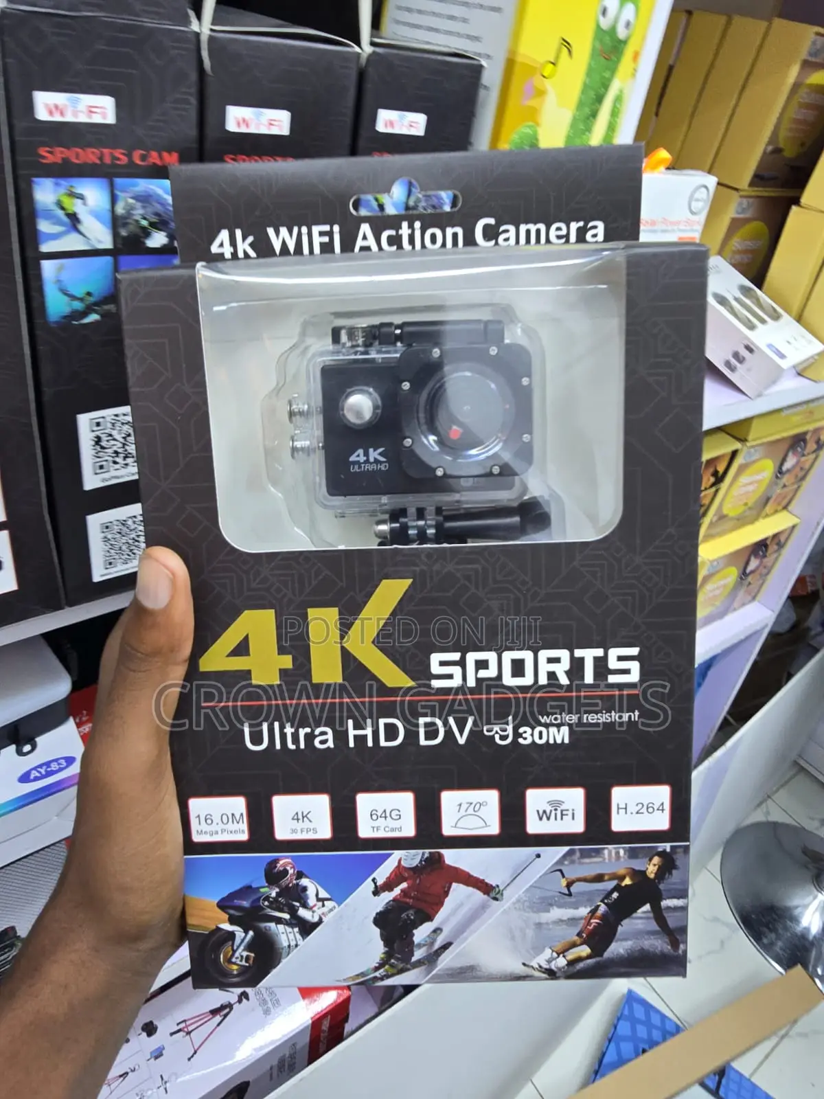 Action Camera 16mp With Wifi and 170° Wide Angle Lens