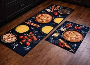 2-Piece Heavy Anti-Slip Kitchen Mat Set (120×40 Cm 60×40 Cm)