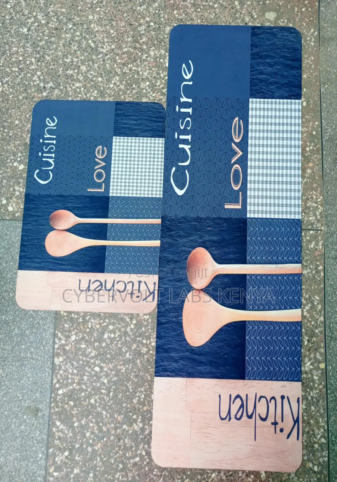 2-Piece Heavy Anti-Slip Kitchen Mat Set (120×40 Cm 60×40 Cm)