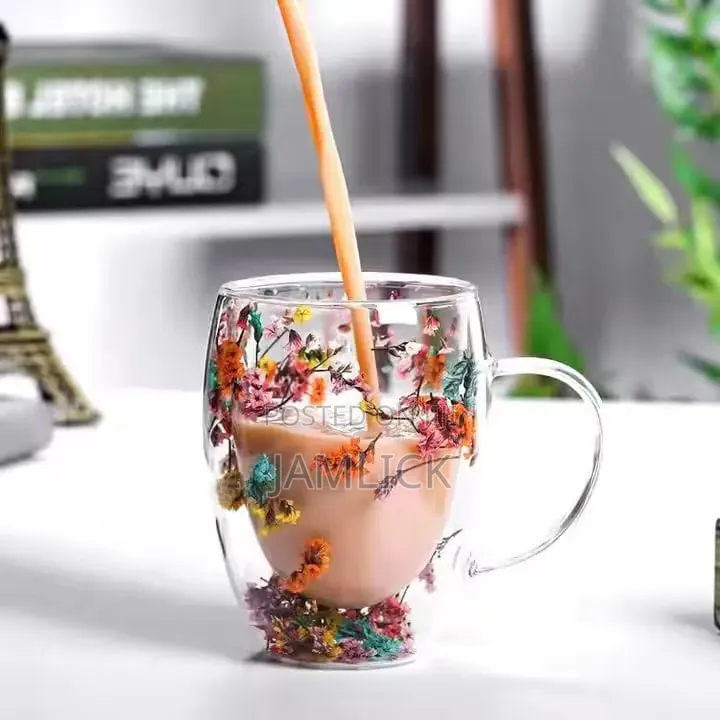 350ml Double Wall Glass Coffee Mug – Hk