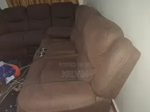 Luxury 6-Seater Recliner Sofa Set With Cup Holders